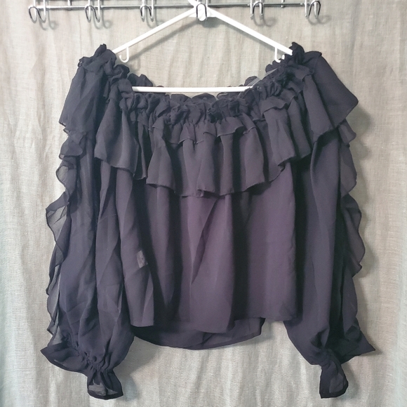 Live 4 Truth Off-Shoulder Ruffle Blouse - Picture 2 of 7